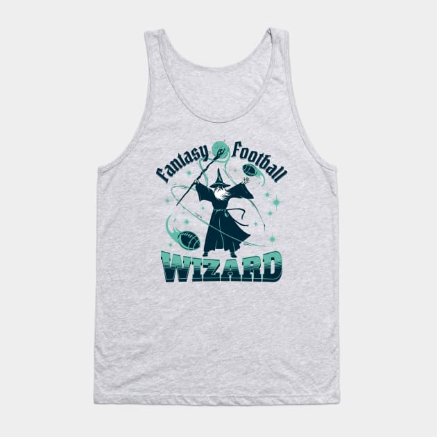 Fantasy Football Wizard Tank Top by Wasabi Snake